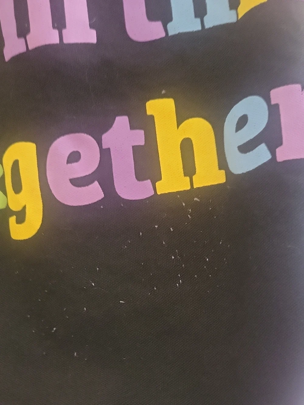 Tote Bag Colorful 'all in this together' Print